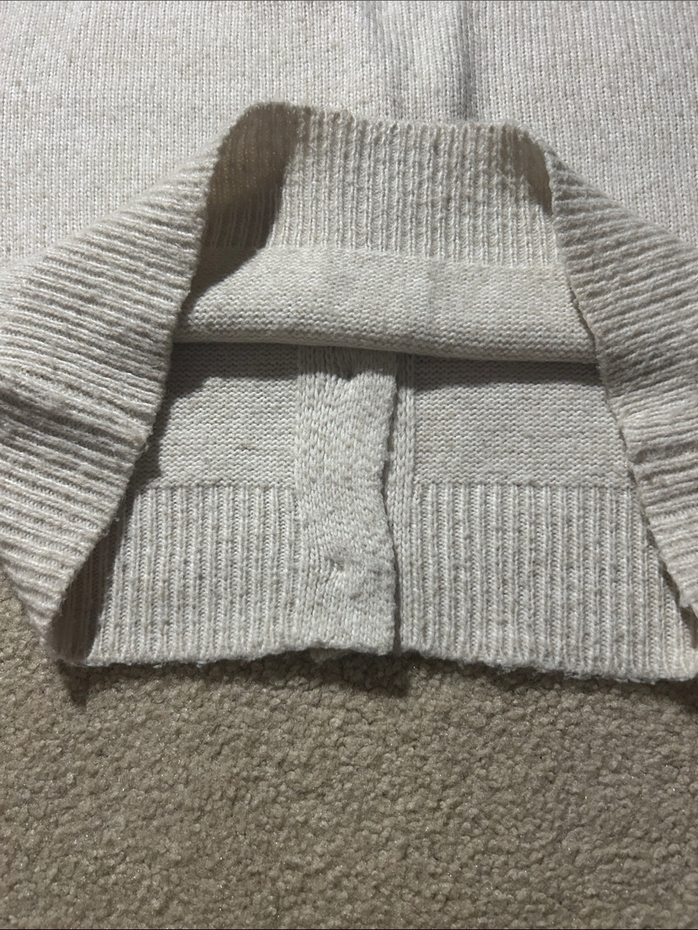 Cozy Cream Button-Front Women’s Cardigan Sweater - Picture 3 of 3